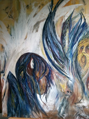 Amsterdam, 48"x26", Mixed Media $4800.00