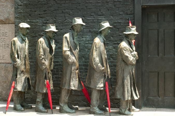 The Bread Line, Washington, D.C.,26x18", Facemounted with acrylic