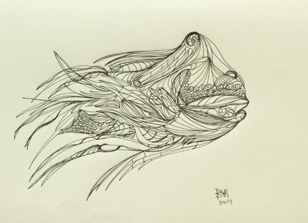 Big Fish Small Pond,  8x10, $125.00 unframed