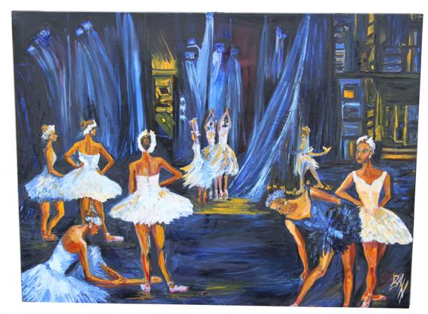 Watching the Swans, 16"x20", Oil on Canvas $765.00