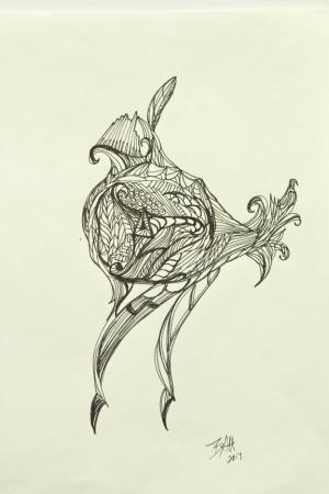 Twisted Partridge,  8x10, $125.00 unframed